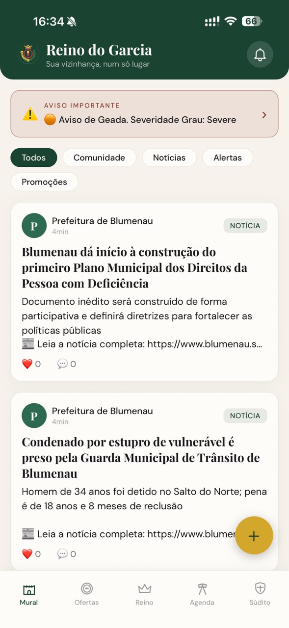Tela do app Reino do Garcia (3)